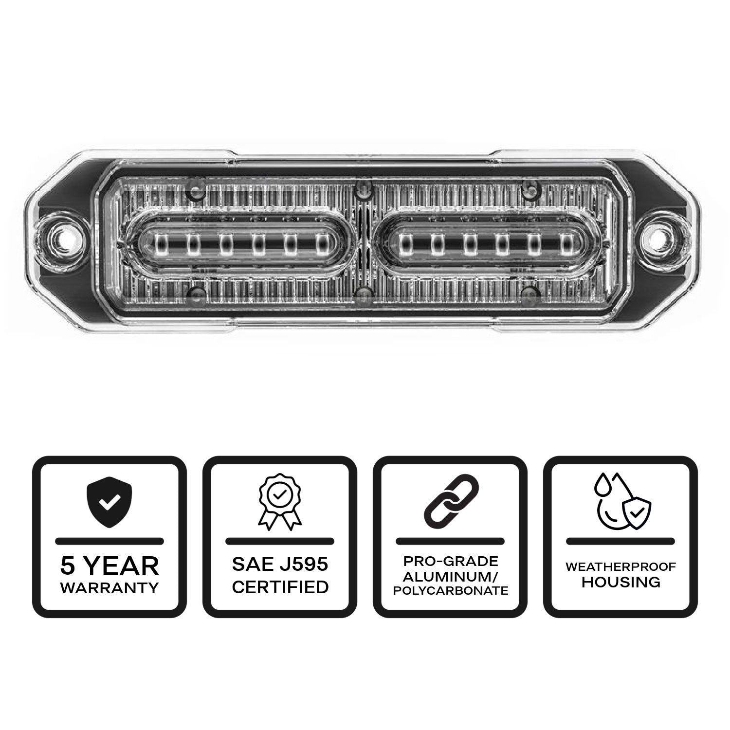 Z-12 MC Linear LED Surface Mount Warning Light Head | STL