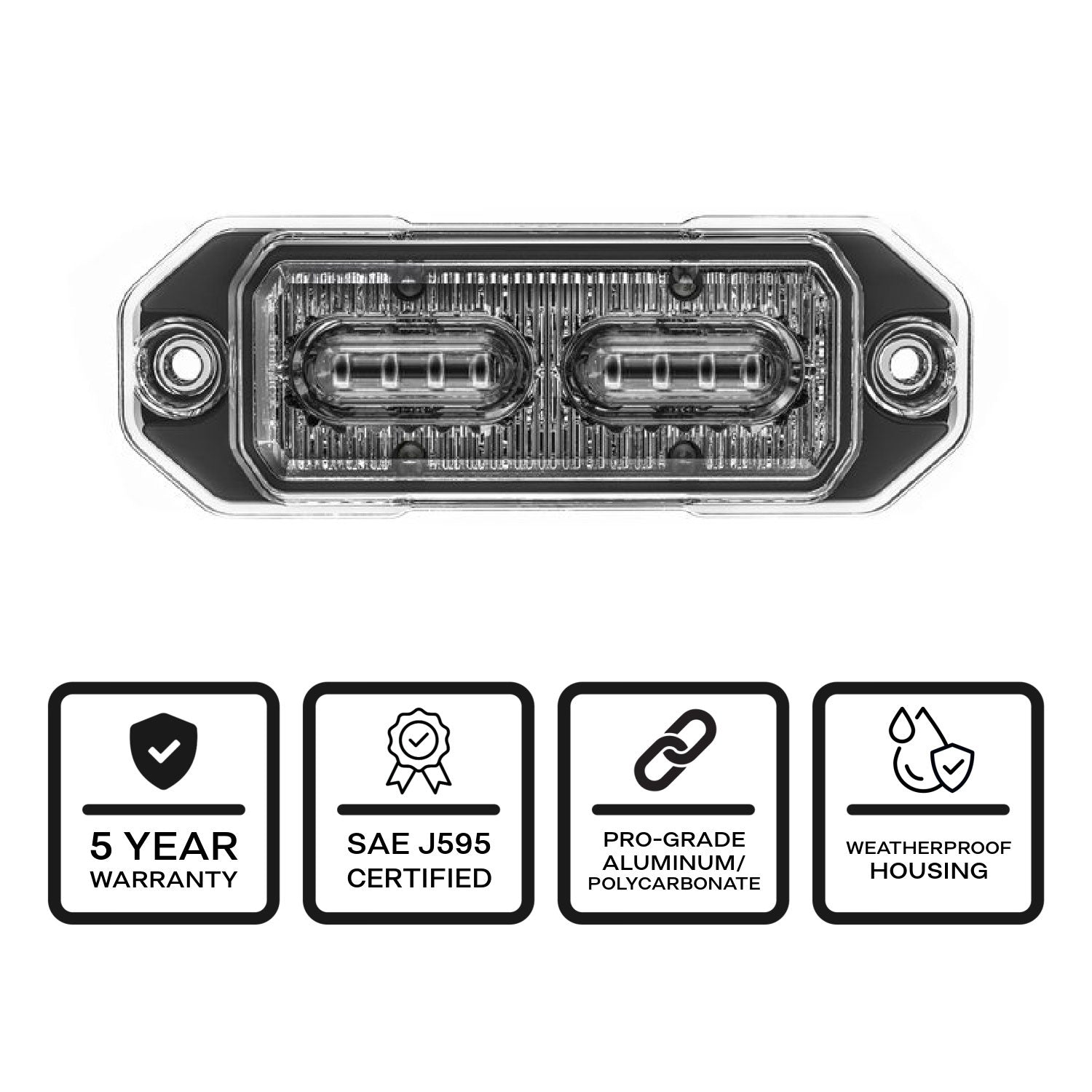 Z-8 MC Linear LED Surface Mount Warning Light Head | STL