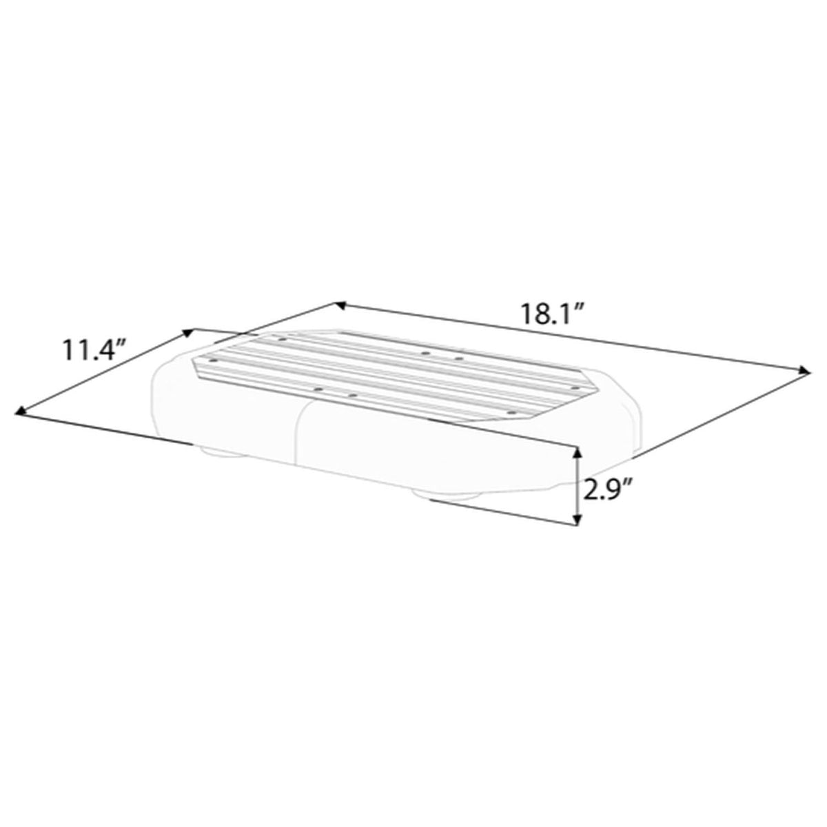 MultiColor K-Force 18 Linear LED Mini Light Bar Dimensions
