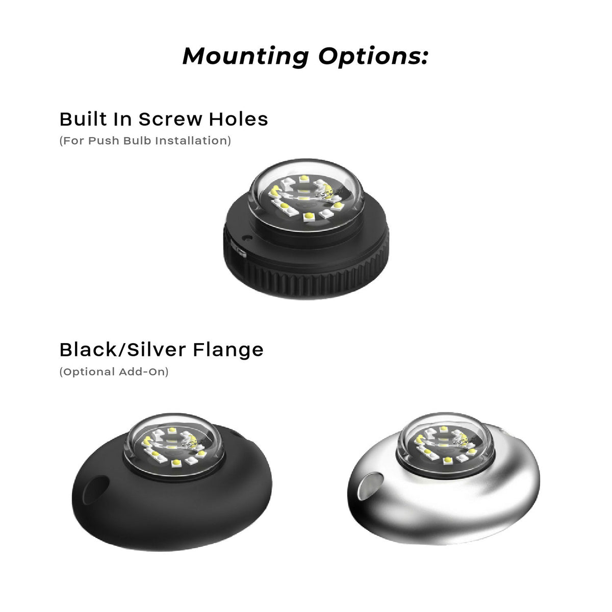 Flare 12 LED Hideaway Surface Mount Light Brackets