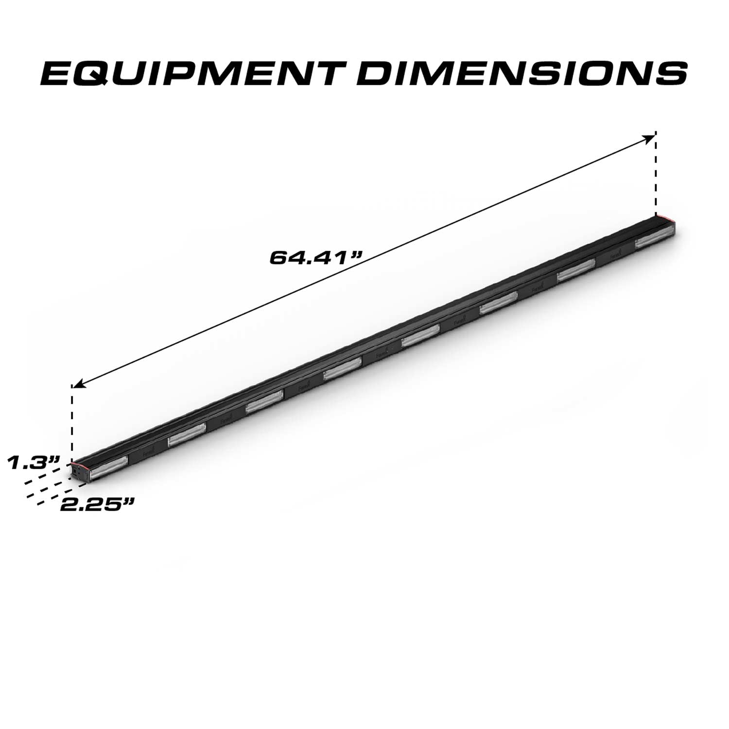 Feniex Quantum 2.0 Running Board Rocker Panel Light Stick Dimensions