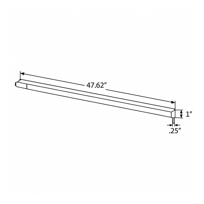 Dual-Row 48" LED Truck Tailgate Warning Light Bar w/ Reverse STD Dimensions
