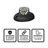 Flare 6 LED 360 Hideaway Surface Mount Light Black Flange