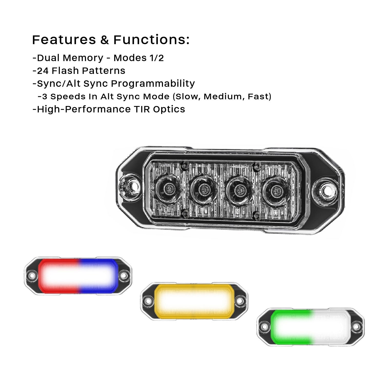 炎*様 エラディケーターERFS-54ULS-TZ（3191402） Z-4 TIR LED Surface Mount Warning Light Head - G-TZT4 | STL