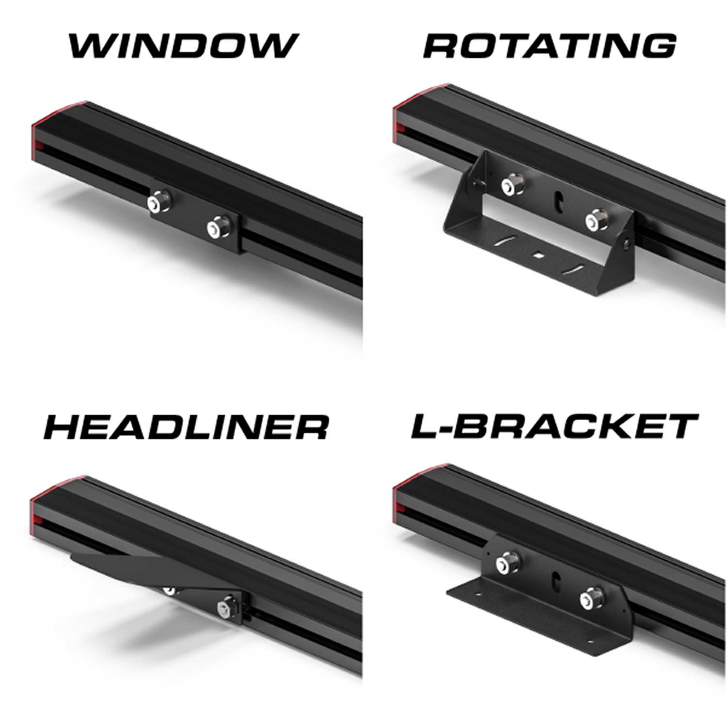 Feniex Quantum 2.0 Running Board Rocker Panel Light Stick Brackets
