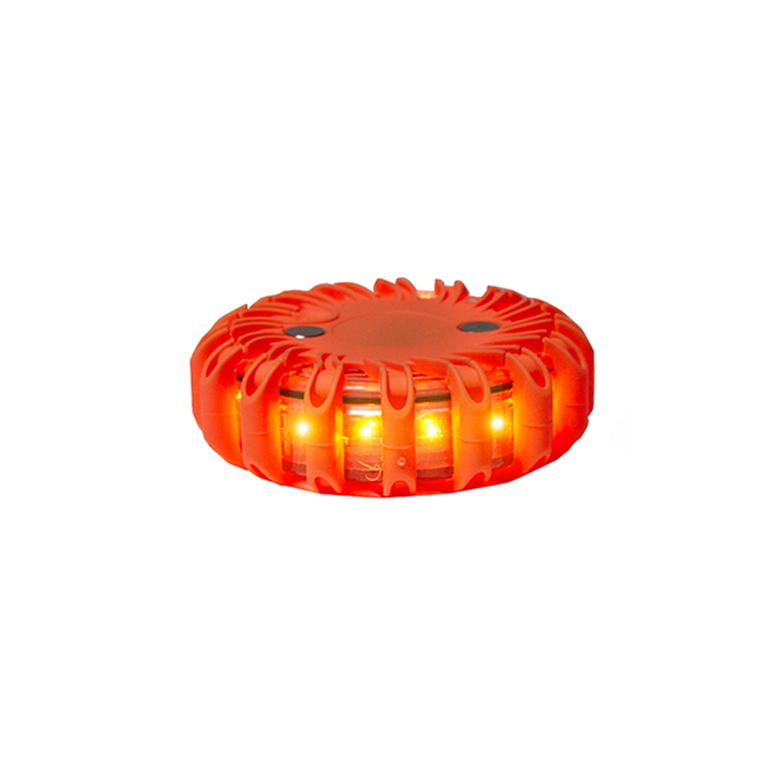 6 Pack 16 LED Rechargeable Red Disc Roadside Flare on