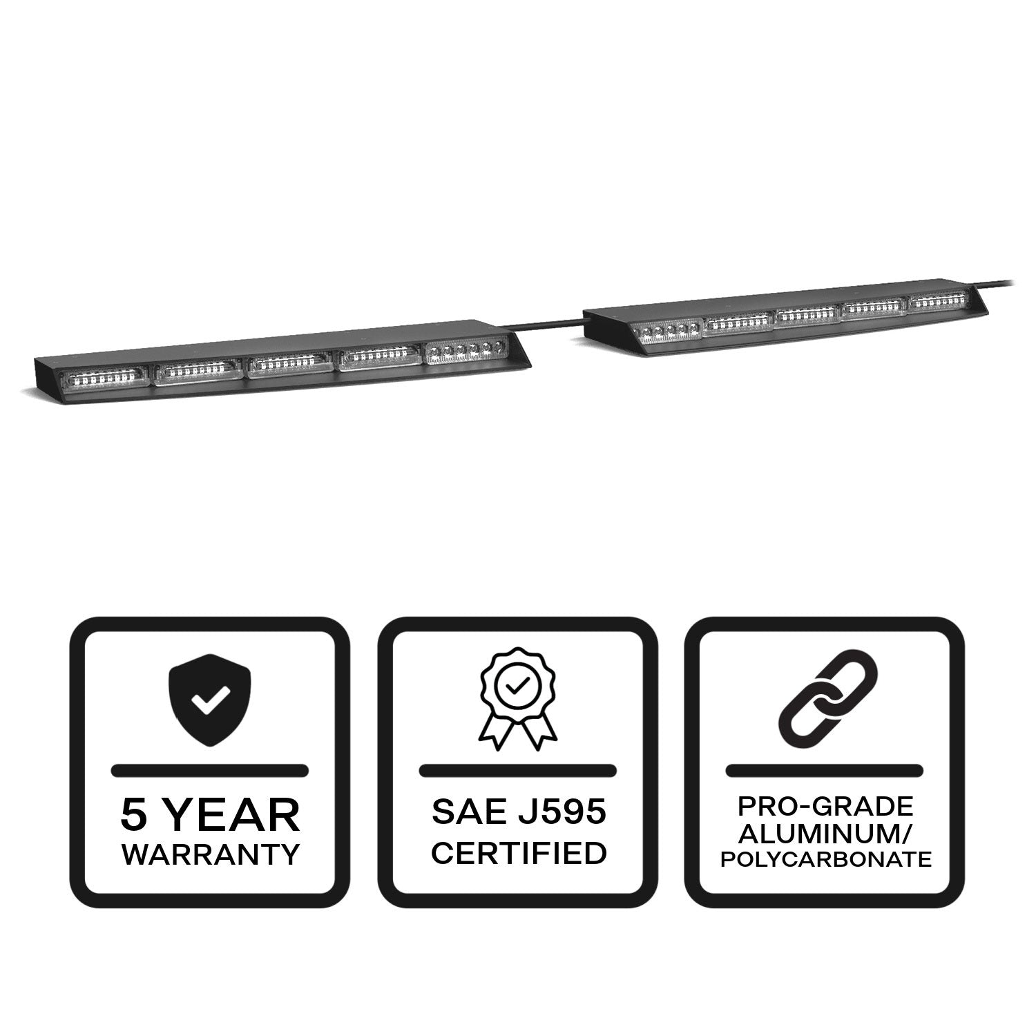 MultiColor Raptor® Elite Virtue-Linear Split LED Visor Light Bar (Dual Memory)