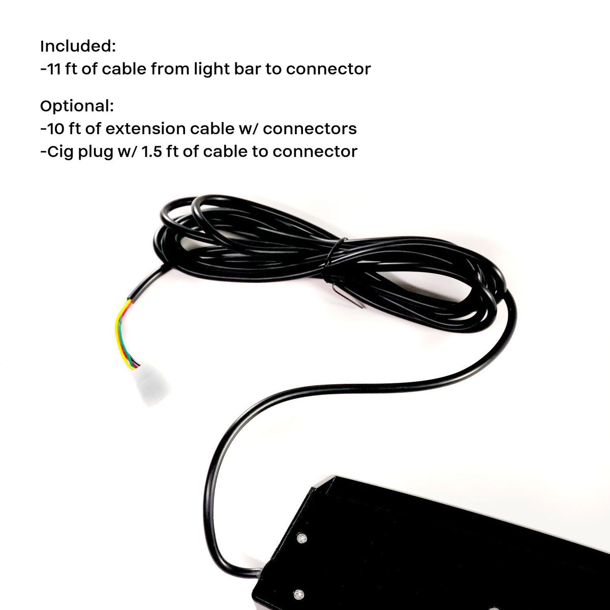 Split Raptor-X Linear LED Windshield Visor Light Bar Cables