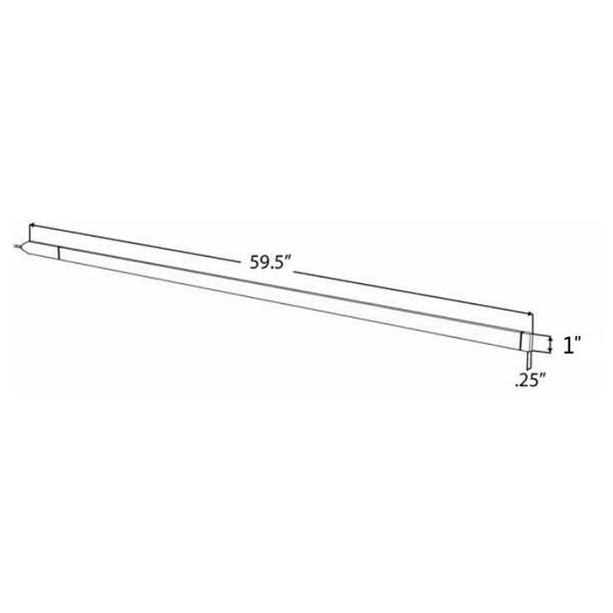 3-Row 60" LED Truck Tailgate Warning Light Bar w/ Reverse STD Dimensions