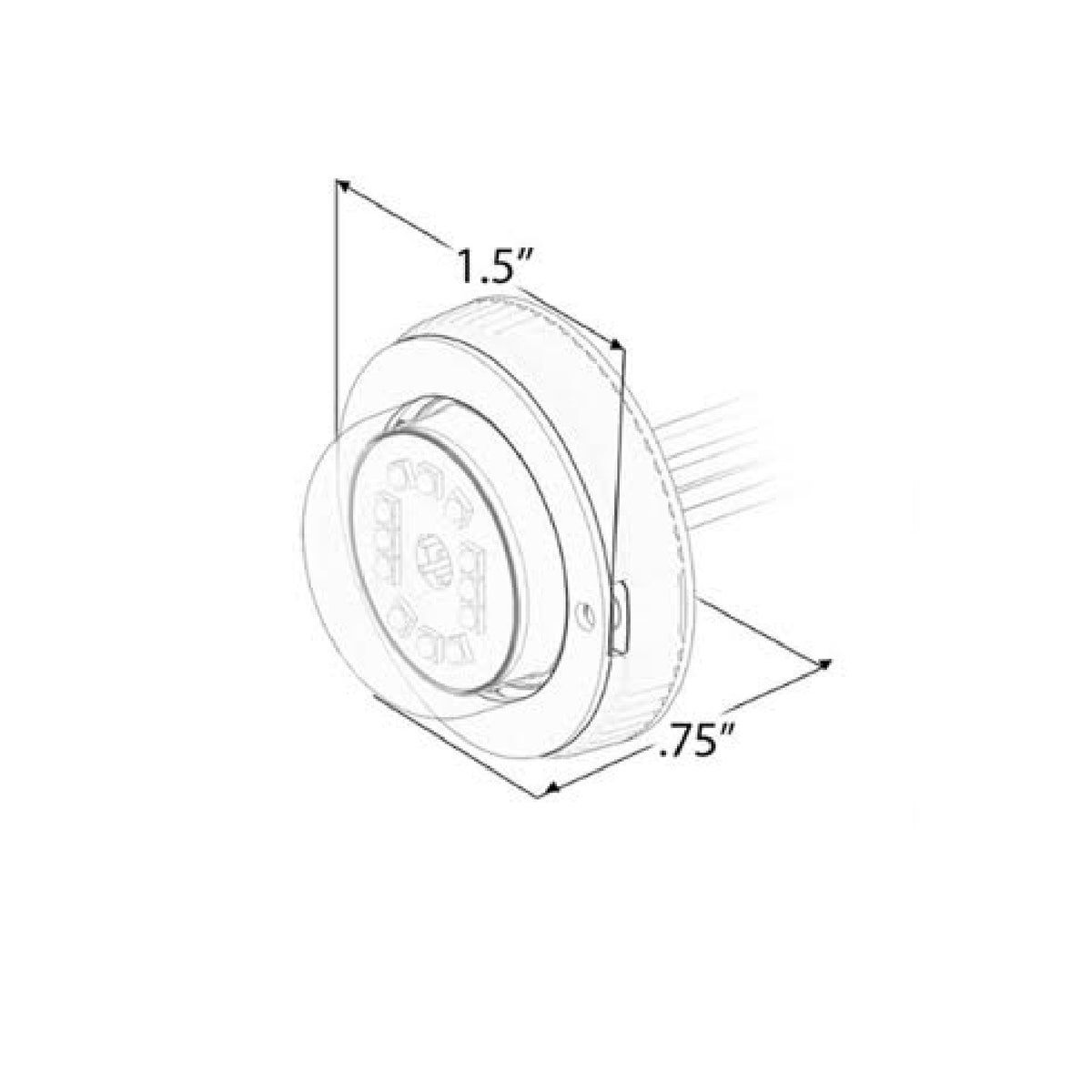 Flare 12 LED Hideaway Surface Mount Light Dimensions