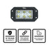 Hex Carbine Flush Mount Rectangular 6 Inch LED Floodlight Side View