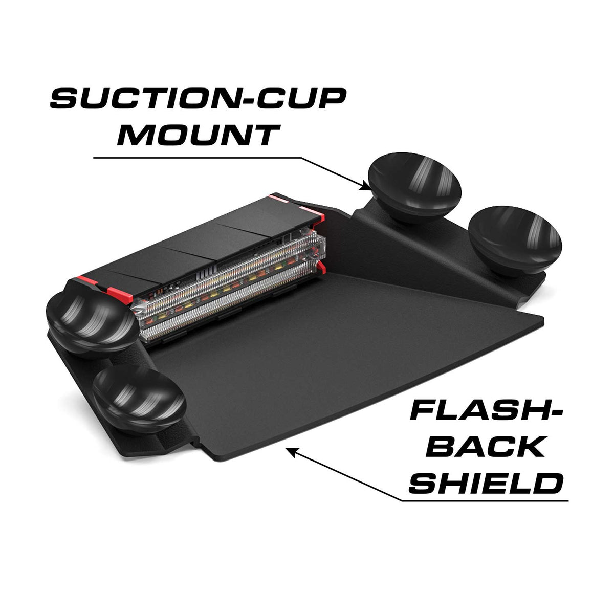 Feniex Q Series 1X Dash Light Bar Suction Cup Brackets