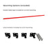 3-Row 60" LED Truck Tailgate Warning Light Bar w/ Reverse STD Brackets