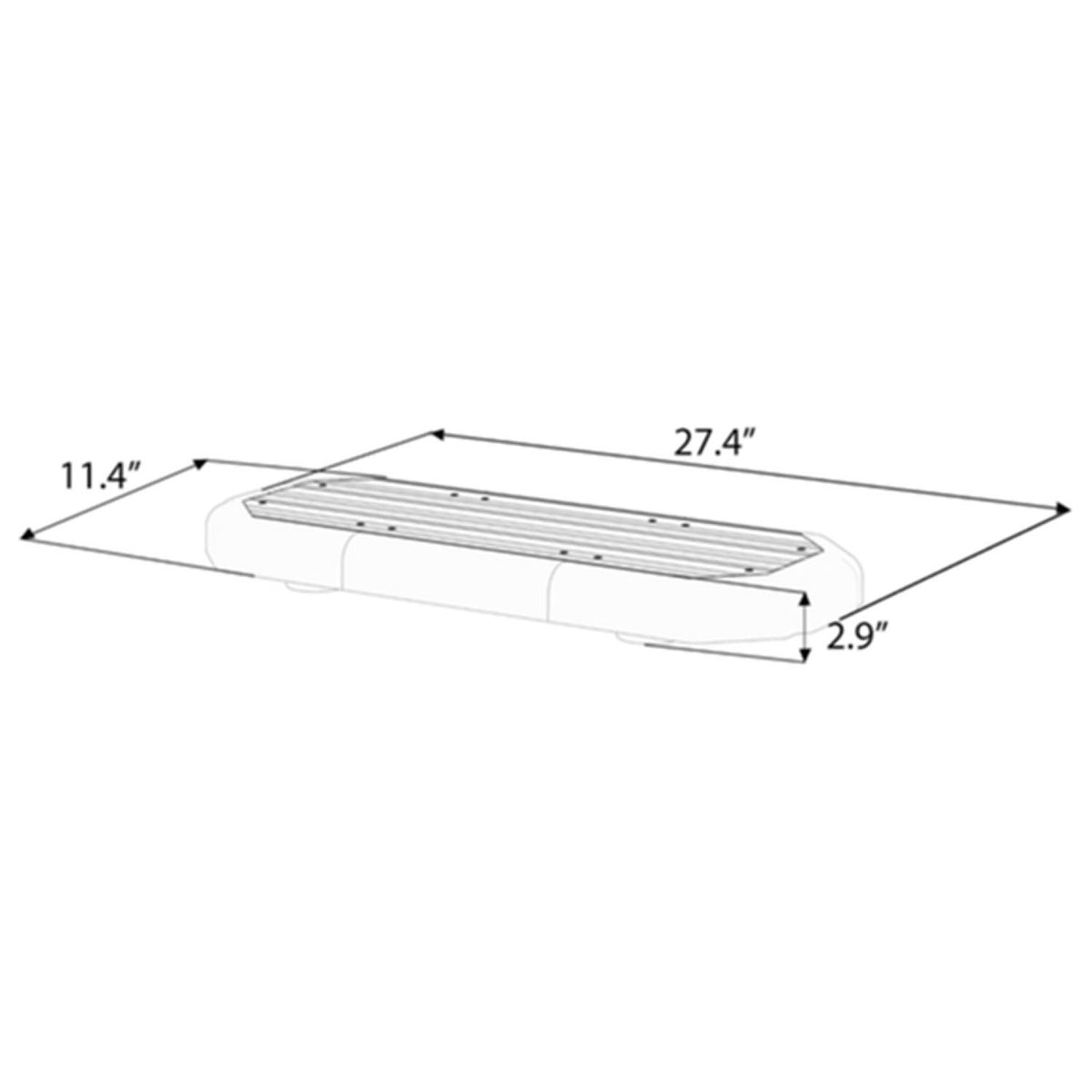 MultiColor K-Force 27 Linear LED Mini Light Bar Dimensions
