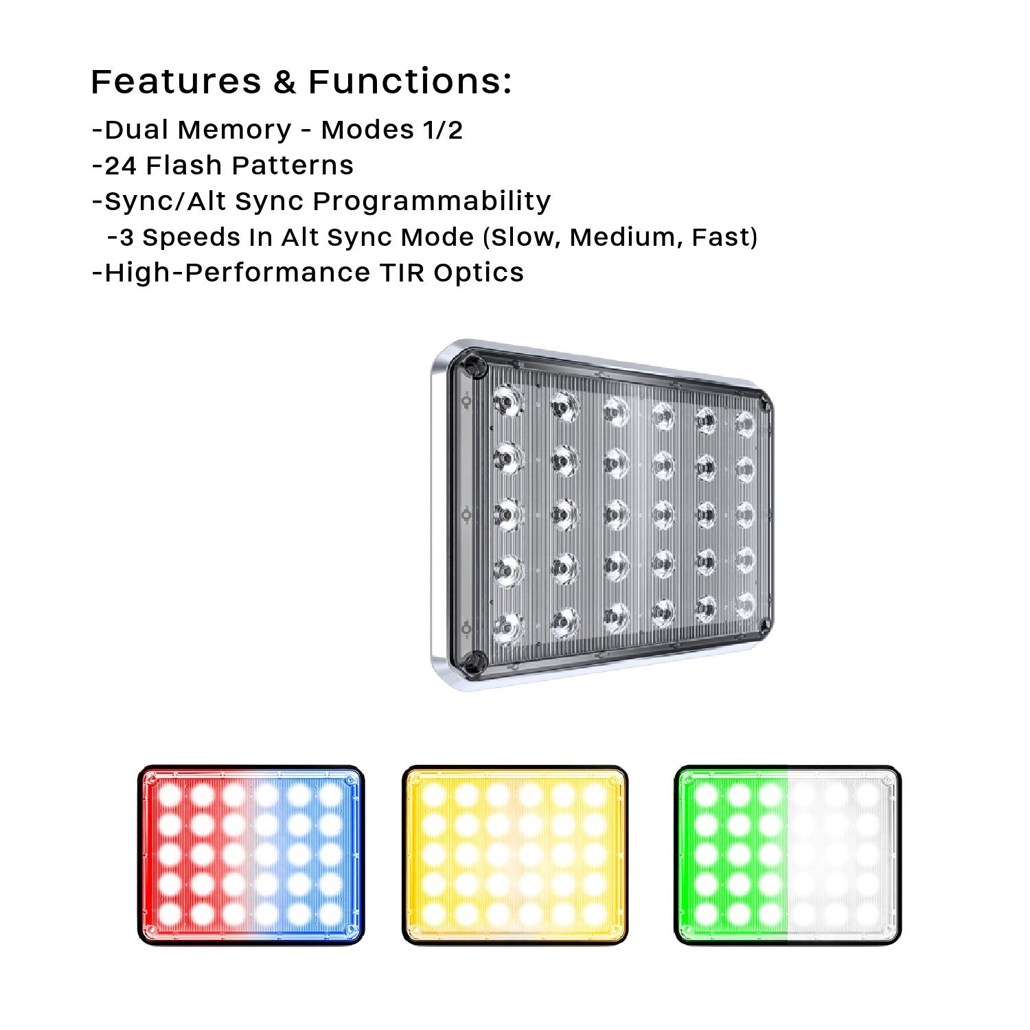 シ*タ様 HOW flash 11.9 Alpha 7x9 LED Surface Mount - G-A7X9 | SpeedTech Lights