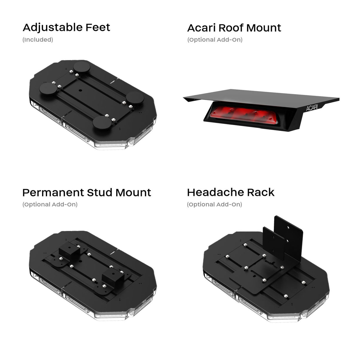 MultiColor K-Force 18 Linear LED Mini Light Bar Brackets