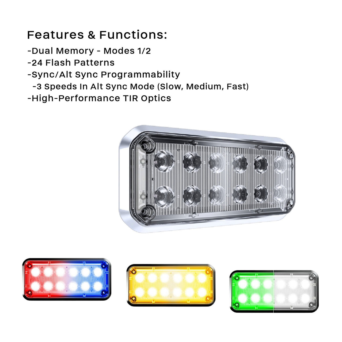 Alpha 7x3 LED Surface Mount Back
