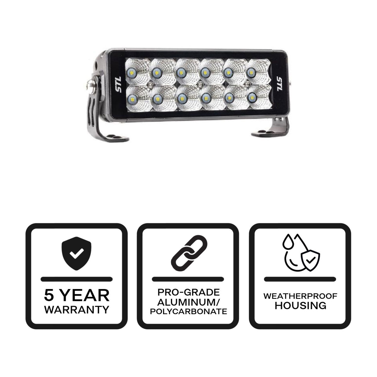 Dual Carbine Floodlight 7 Inch Off Road LED Light Bar Angle