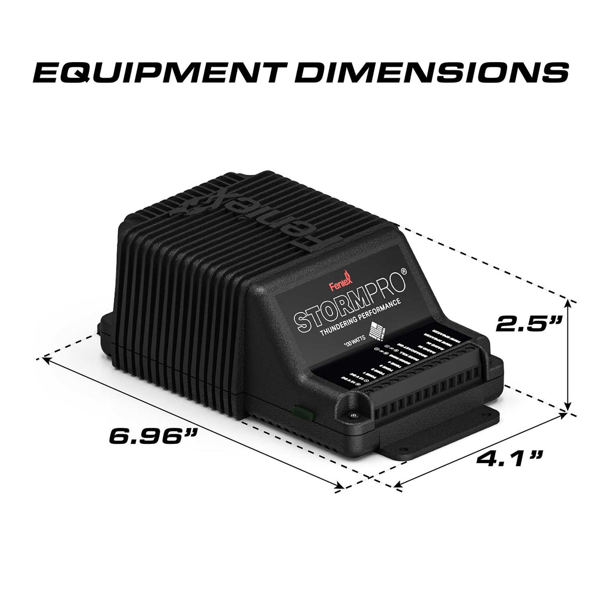 Feniex Storm Pro 100 Watt Siren Full Function Controller Dimensions