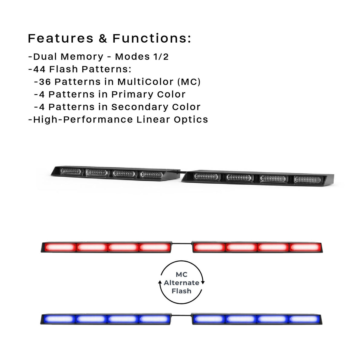 Split Raptor-X Linear LED Windshield Visor Light Bar App Photos