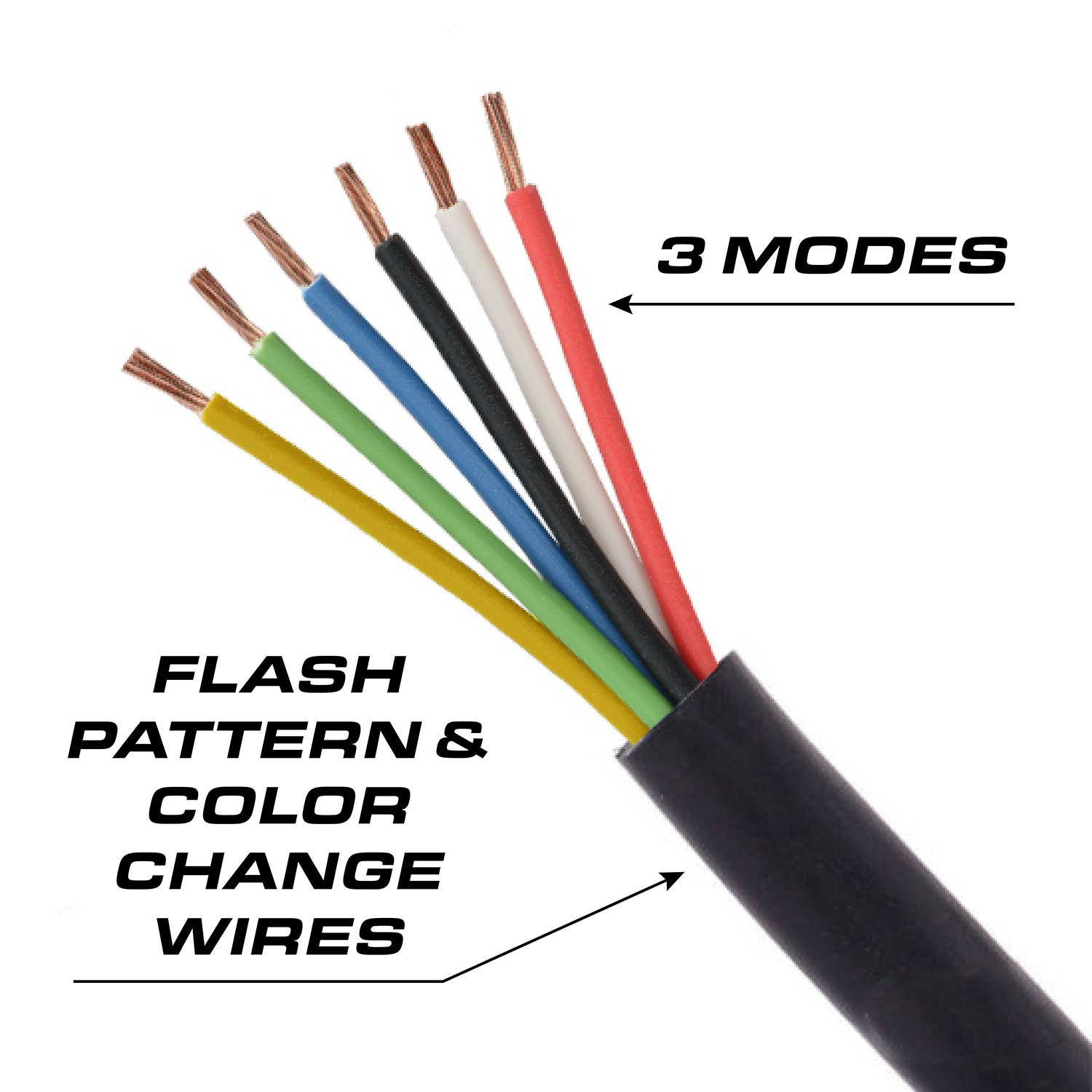 Feniex Q Series Dual Vertical Flat LED Surface Mount Grille Light Cables