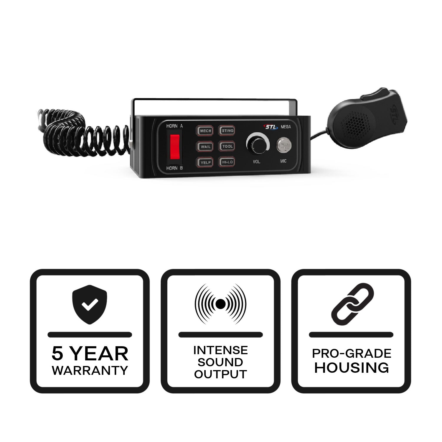 Mega Elite 100 Watt Emergency Vehicle Police Siren S-MGE100
