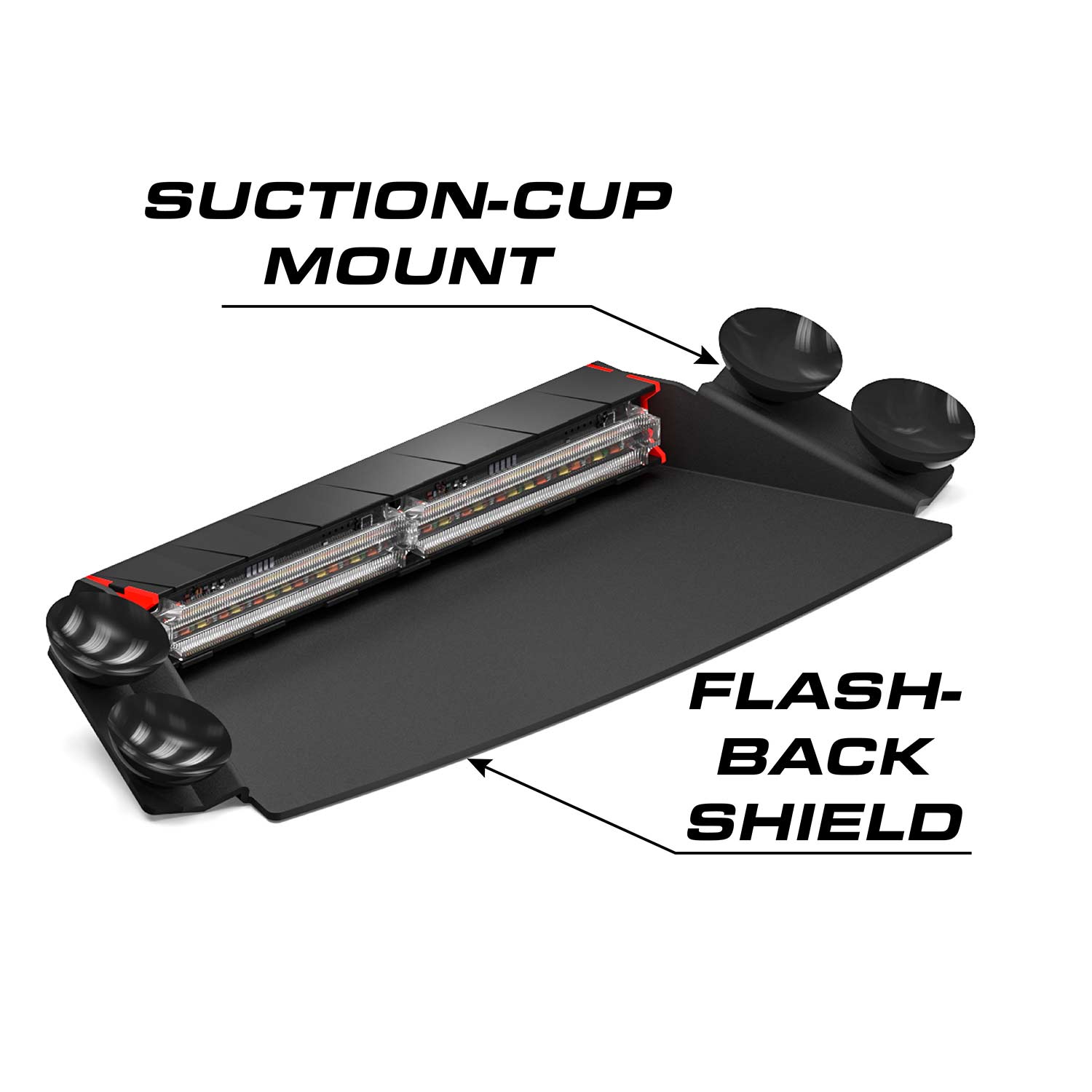 Feniex Q Series 2X Dash Light Bar Suction Cup Brackets
