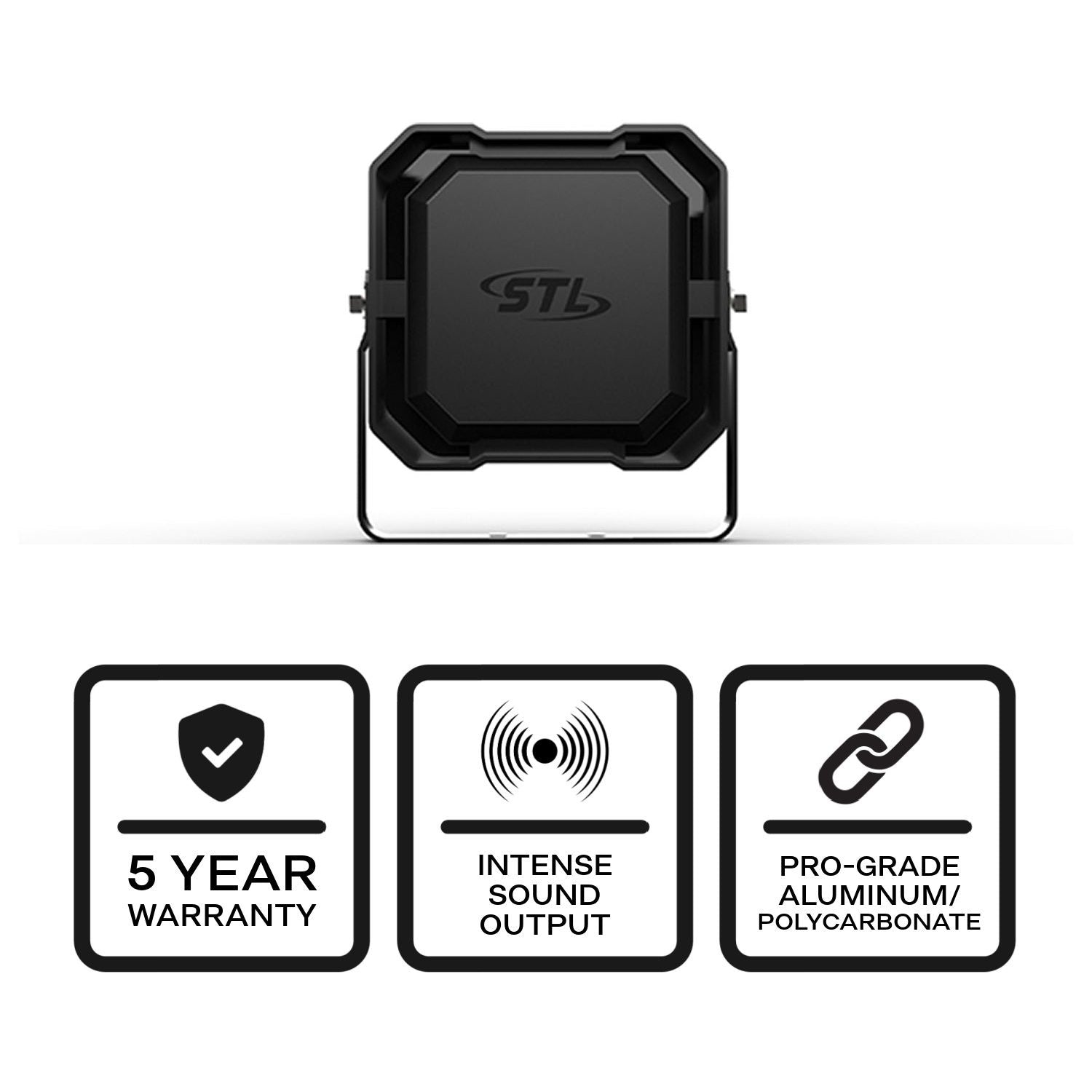 Icon® Black 100-Watt Emergency Vehicle Speaker