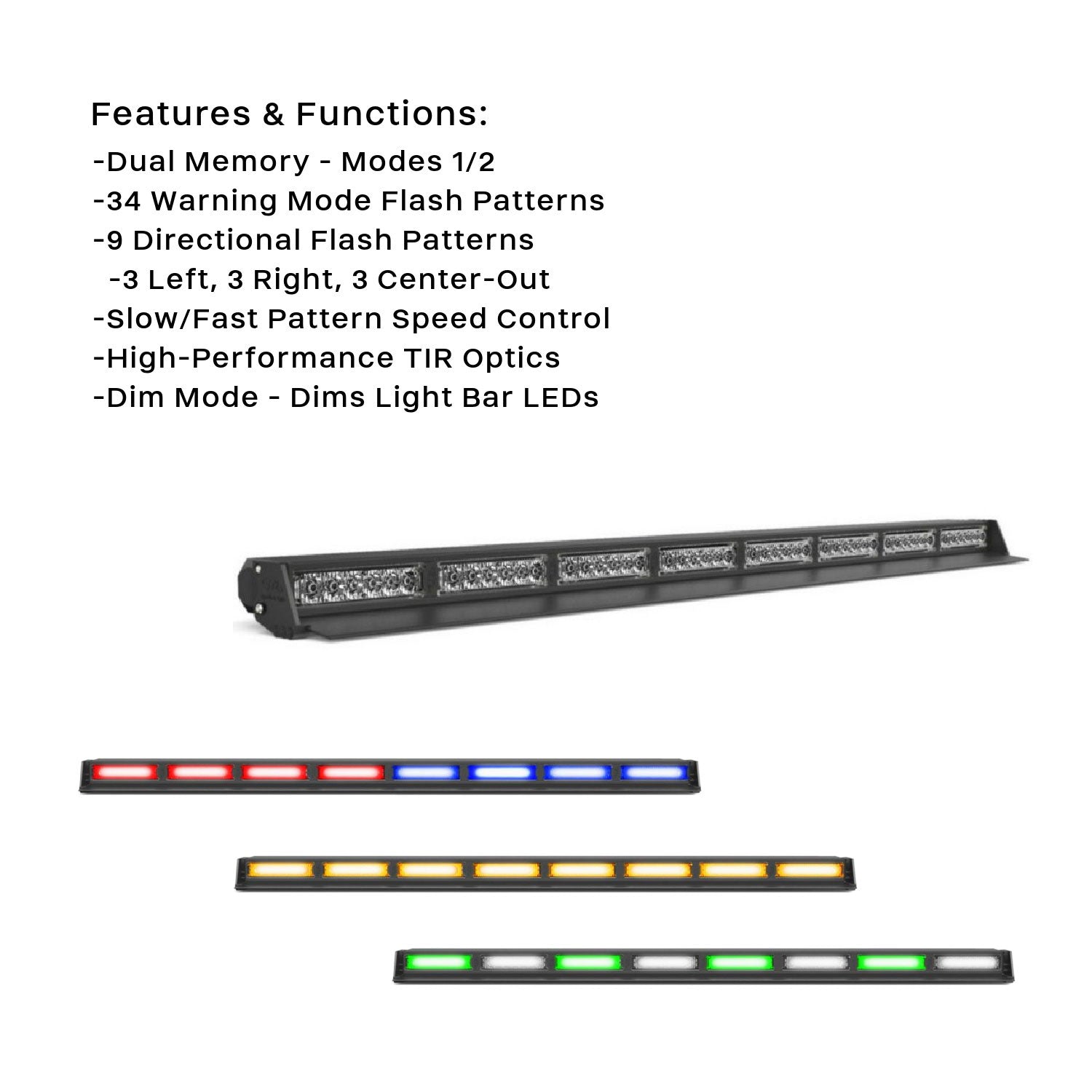 Striker-8 TIR 8-Head Interior LED Traffic Advisor App Photos