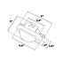 ZX-180 TIR LED Surface Mount Under Mirror Warning Light Dimensions