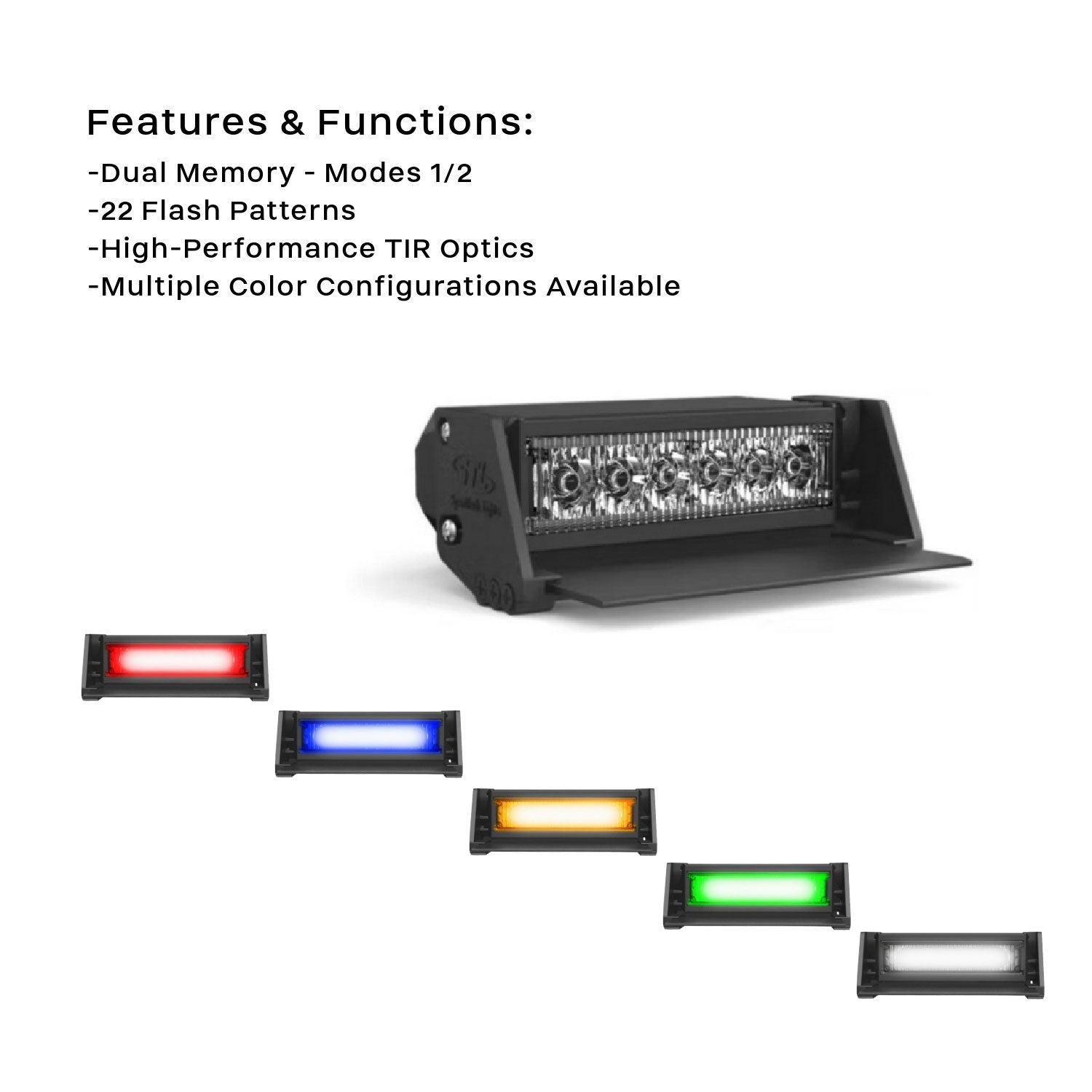 Striker-1 TIR 1-Head LED Dash Light App Photos