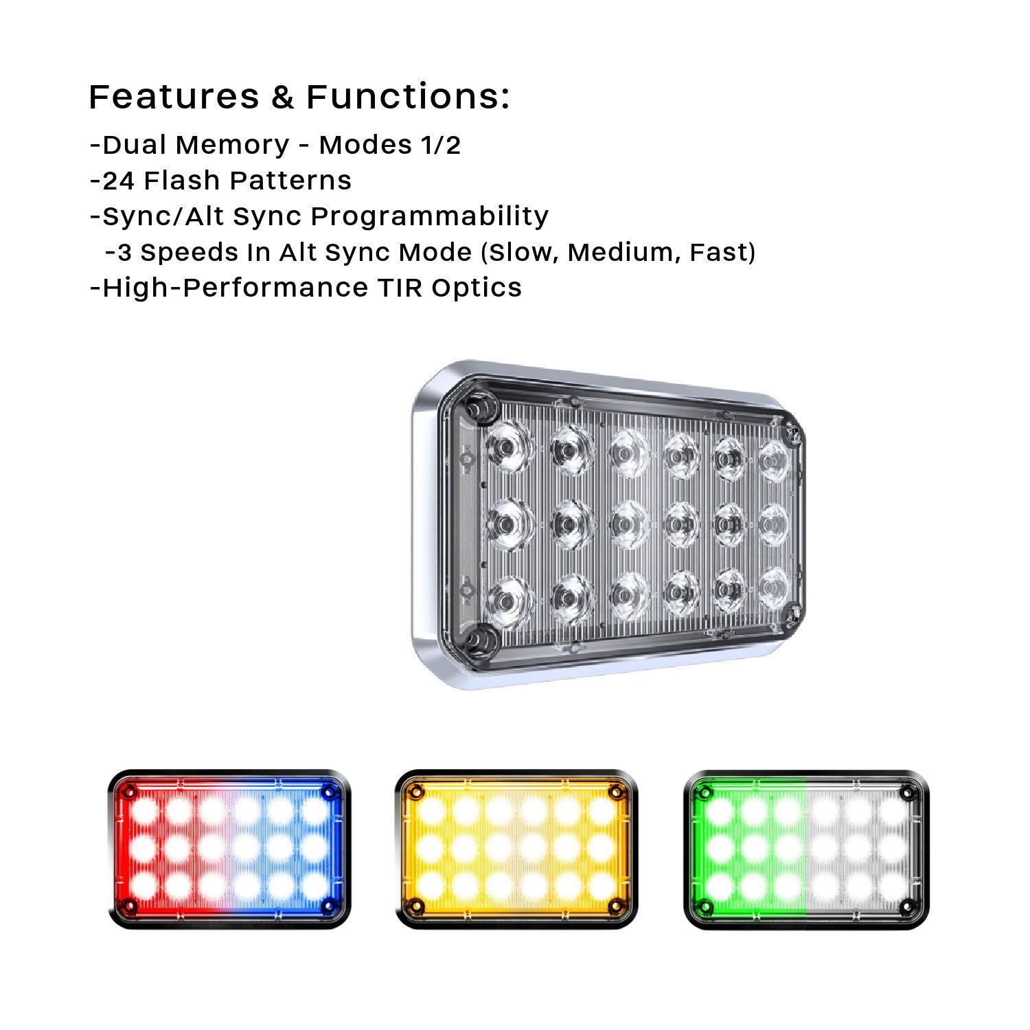 Alpha 6x4 LED Surface Mount - G-A6X4 | SpeedTech Lights