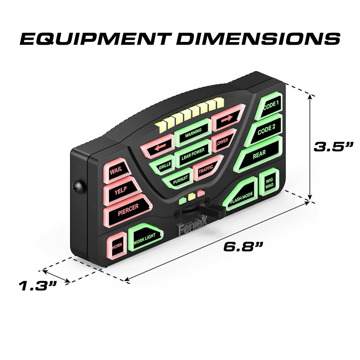 Feniex 4200 DL Controller Dimensions