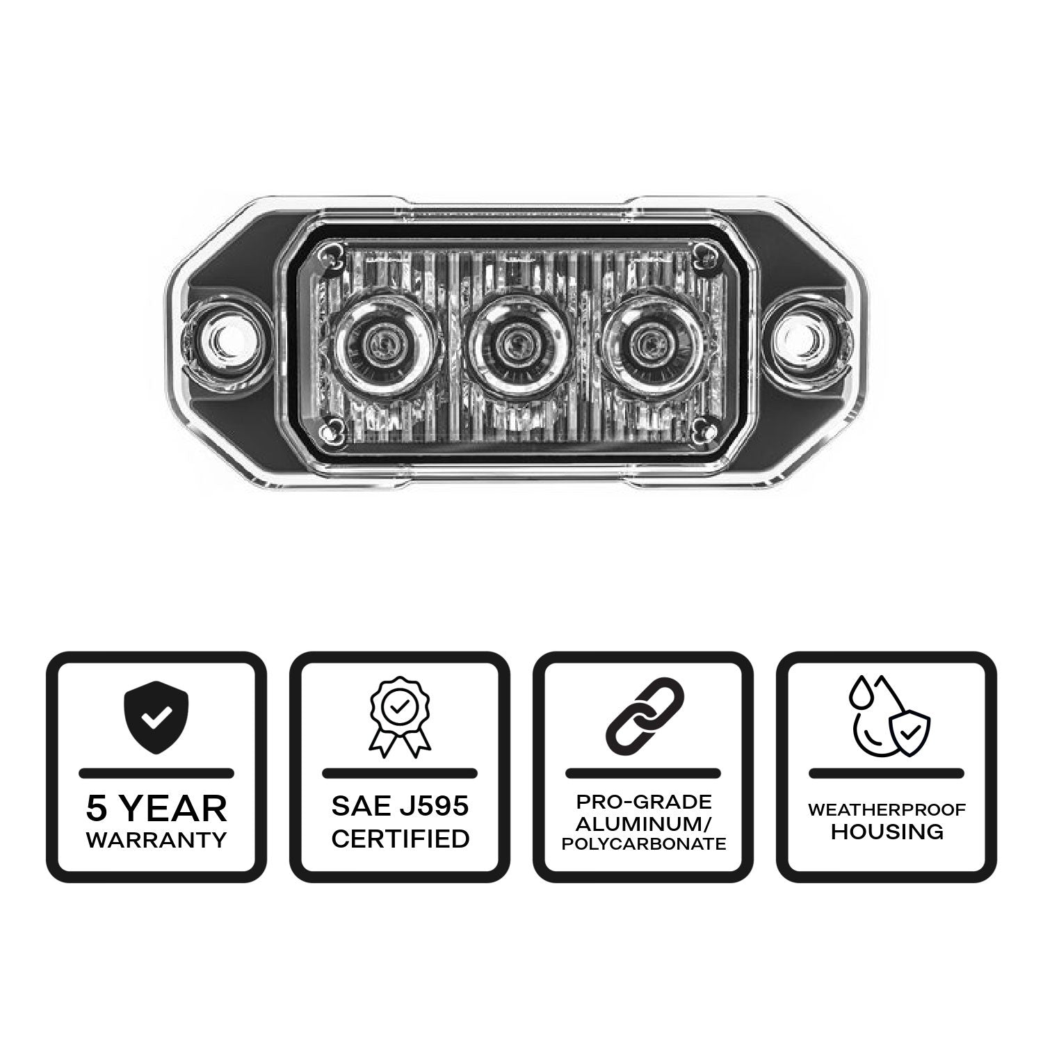 Z-3 TIR LED Surface Mount Warning Light Head - G-TZT3 | STL