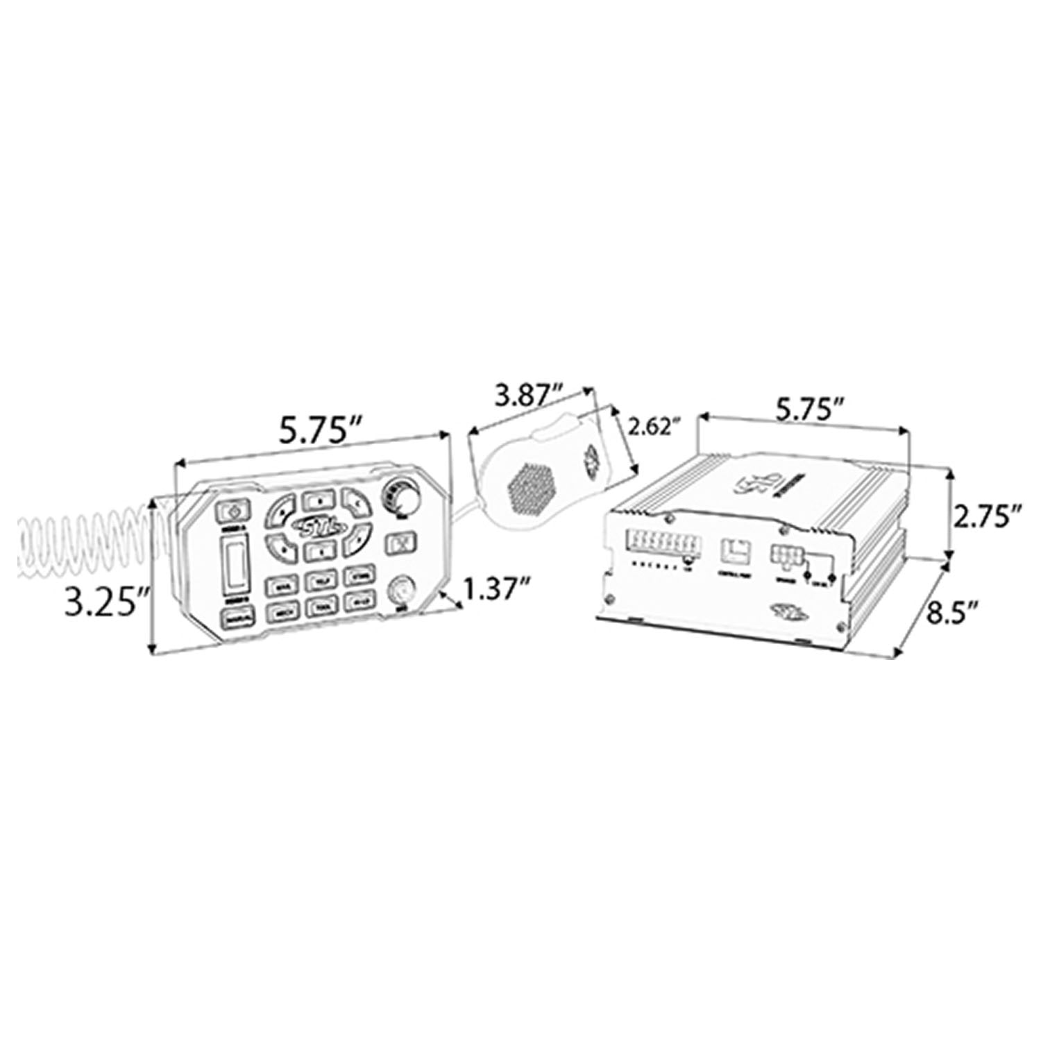 Apex Elite 100 Watt Police Siren Controller - S-APE100 | STL