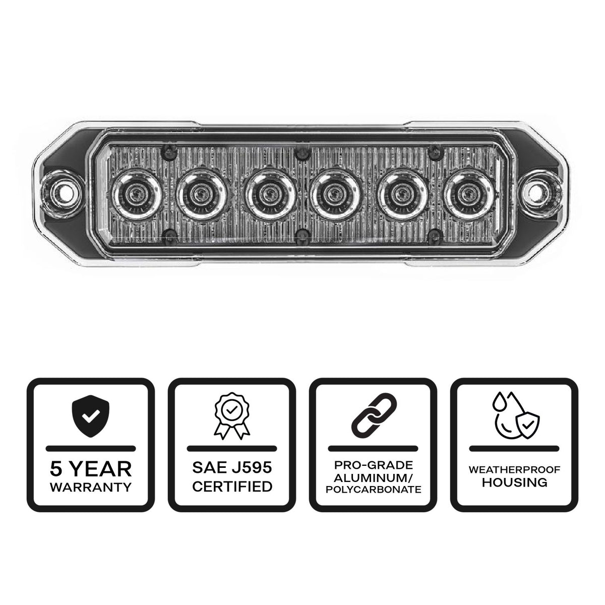 Super Take Down Z-6 TIR LED Surface Mount Warning Light Head AP