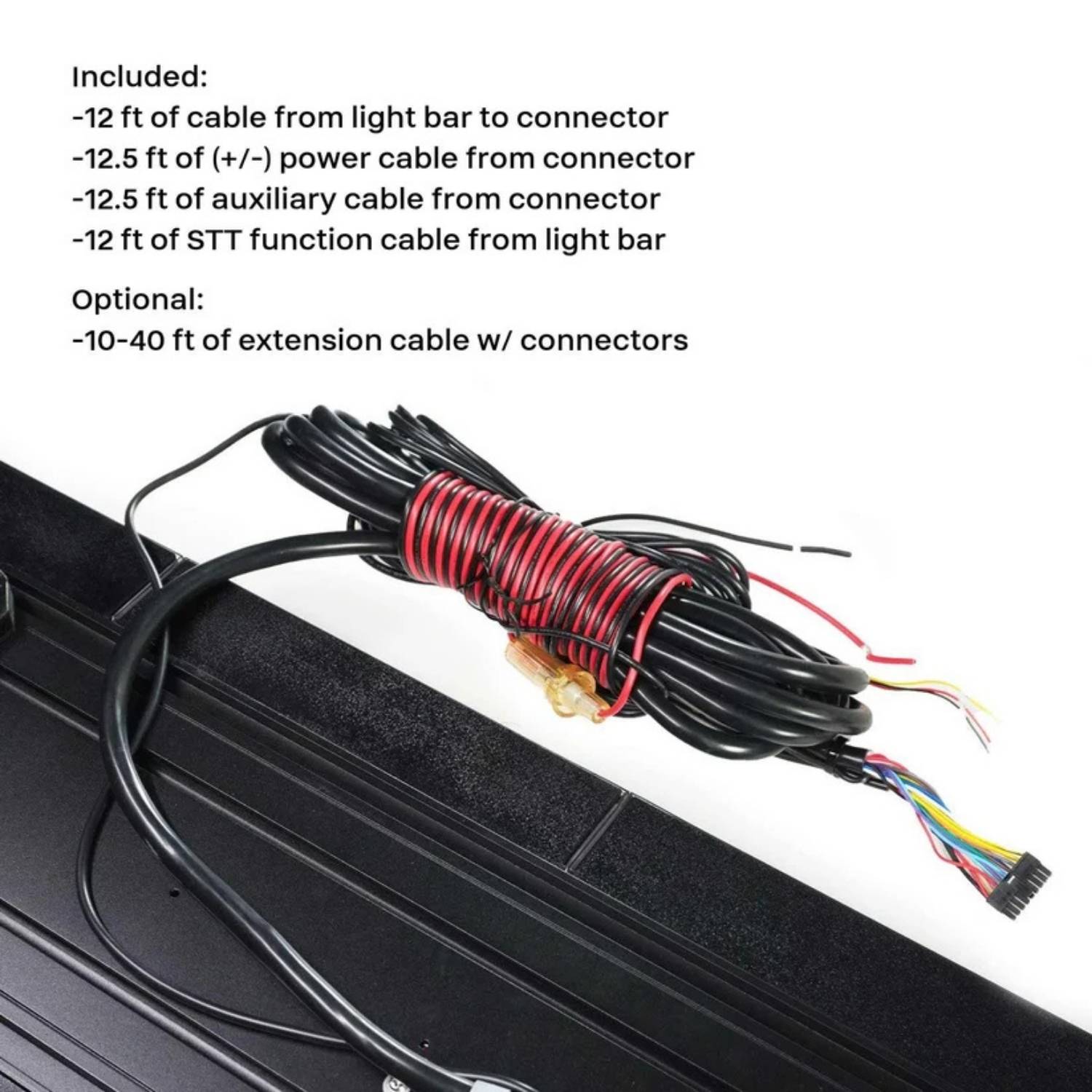 Stop-Tail-Turn K-Force 47 TIR Full Size LED Light Bar Cables